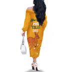 Personalised Matildas Australia Day Family Matching Off Shoulder Long Sleeve Dress and Hawaiian Shirt Proud To Be Tillies Gold Version