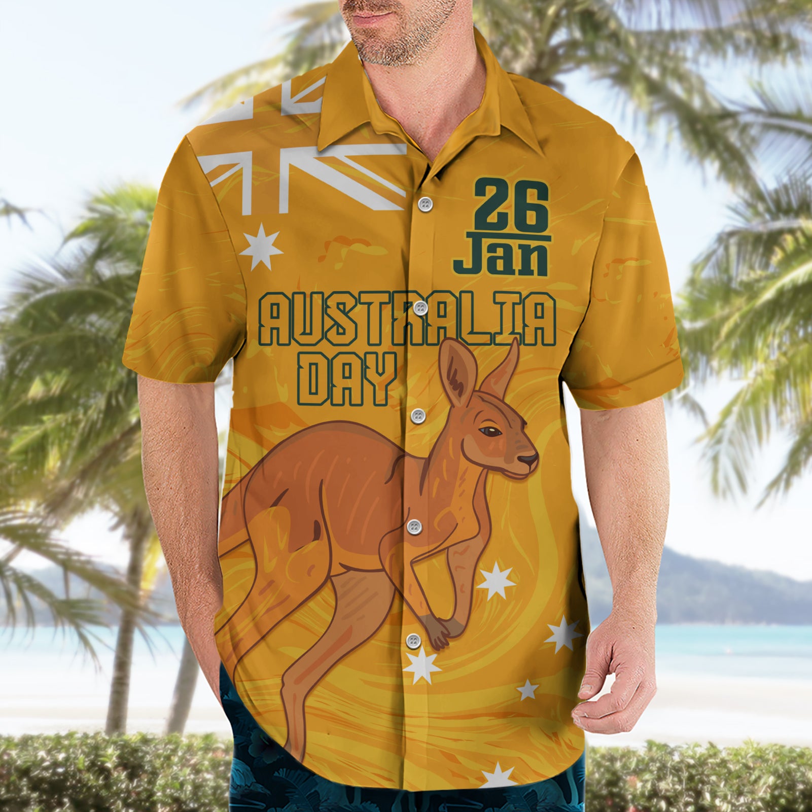 Personalised Matildas Australia Day Hawaiian Shirt Proud To Be Tillies Gold Version