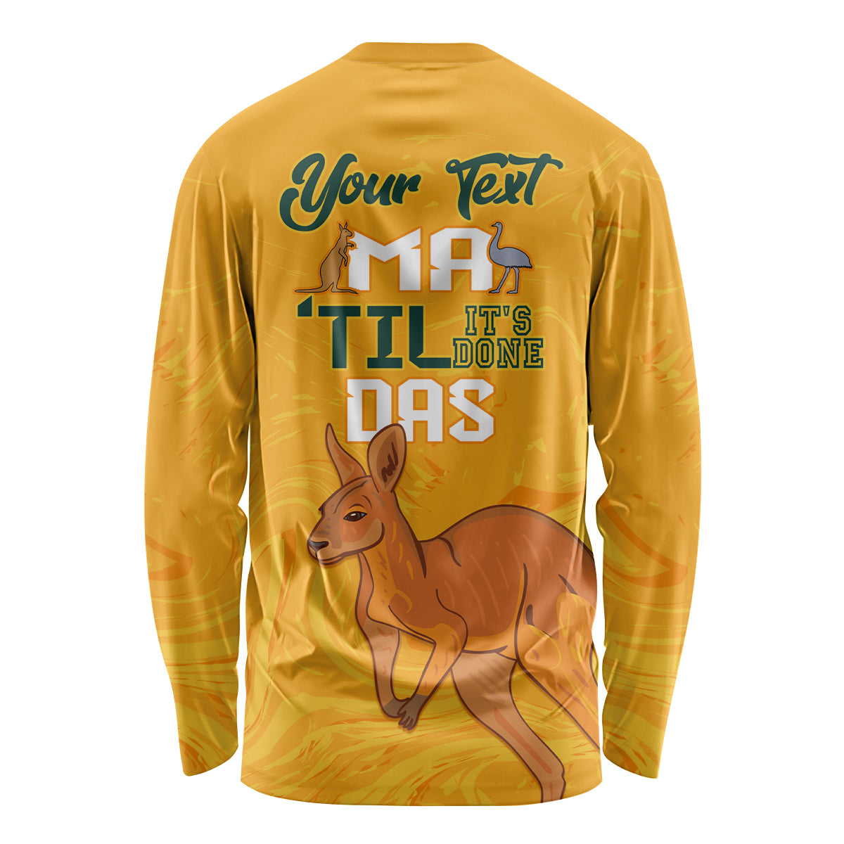 Personalised Matildas Australia Day Long Sleeve Shirt Proud To Be Tillies Gold Version