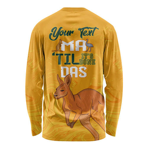 Personalised Matildas Australia Day Long Sleeve Shirt Proud To Be Tillies Gold Version