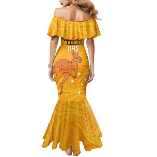 Personalised Matildas Australia Day Mermaid Dress Proud To Be Tillies Gold Version