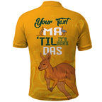 Personalised Matildas Australia Day Polo Shirt Proud To Be Tillies Gold Version
