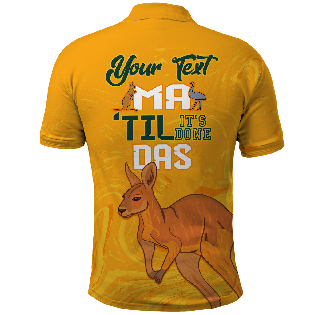 Personalised Matildas Australia Day Polo Shirt Proud To Be Tillies Gold Version