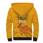 Personalised Matildas Australia Day Sherpa Hoodie Proud To Be Tillies Gold Version