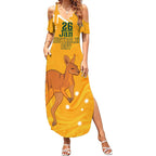 Personalised Matildas Australia Day Summer Maxi Dress Proud To Be Tillies Gold Version