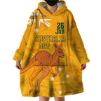 Personalised Matildas Australia Day Wearable Blanket Hoodie Proud To Be Tillies Gold Version