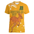 Personalised Matildas Australia Day Women V Neck T Shirt Proud To Be Tillies Gold Version