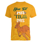 Personalised Matildas Australia Day Women V Neck T Shirt Proud To Be Tillies Gold Version