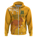 Personalised Matildas Australia Day Zip Hoodie Proud To Be Tillies Gold Version