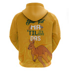 Personalised Matildas Australia Day Zip Hoodie Proud To Be Tillies Gold Version