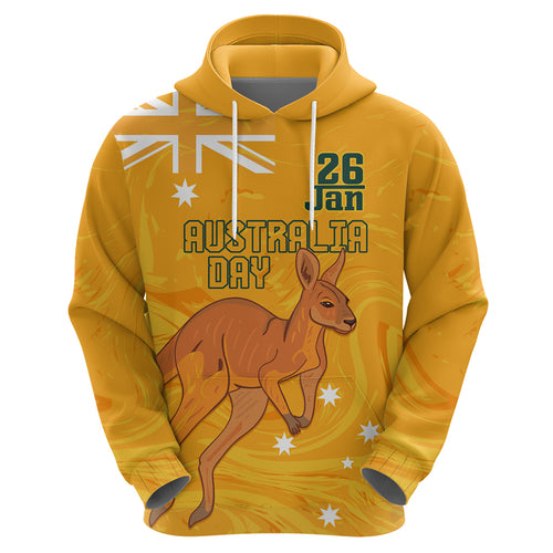 Personalised Matildas Australia Day Zip Hoodie Proud To Be Tillies Gold Version