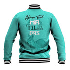 Personalised Matildas Australia Day Baseball Jacket Proud To Be Tillies Turquoise Version
