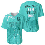 Personalised Matildas Australia Day Baseball Jersey Proud To Be Tillies Turquoise Version