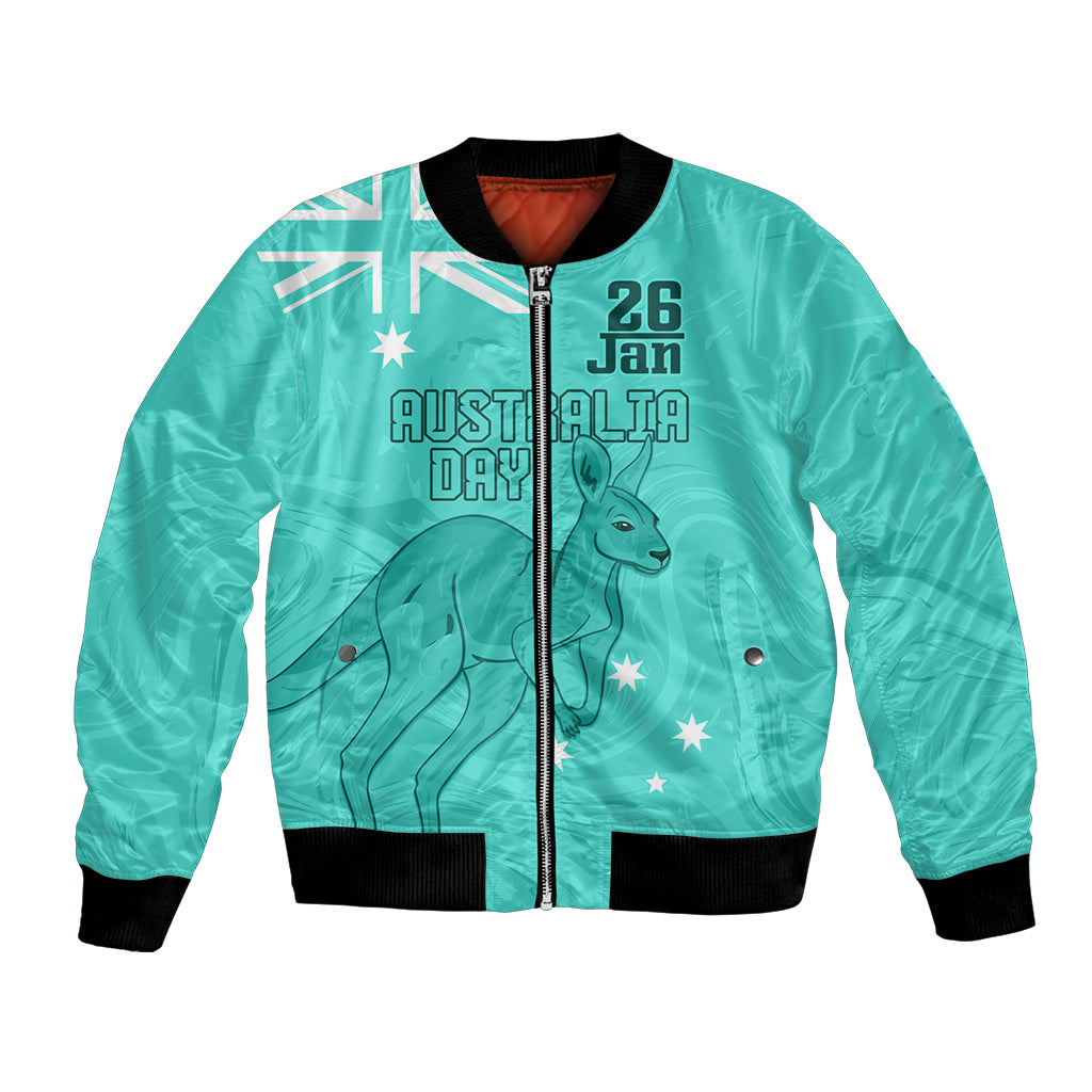 Personalised Matildas Australia Day Bomber Jacket Proud To Be Tillies Turquoise Version