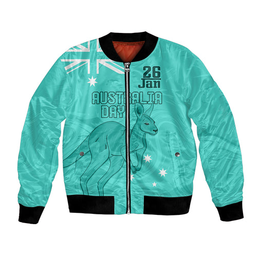 Personalised Matildas Australia Day Bomber Jacket Proud To Be Tillies Turquoise Version