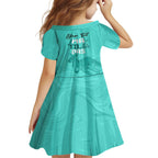 Personalised Matildas Australia Day Family Matching Puletasi and Hawaiian Shirt Proud To Be Tillies Turquoise Version