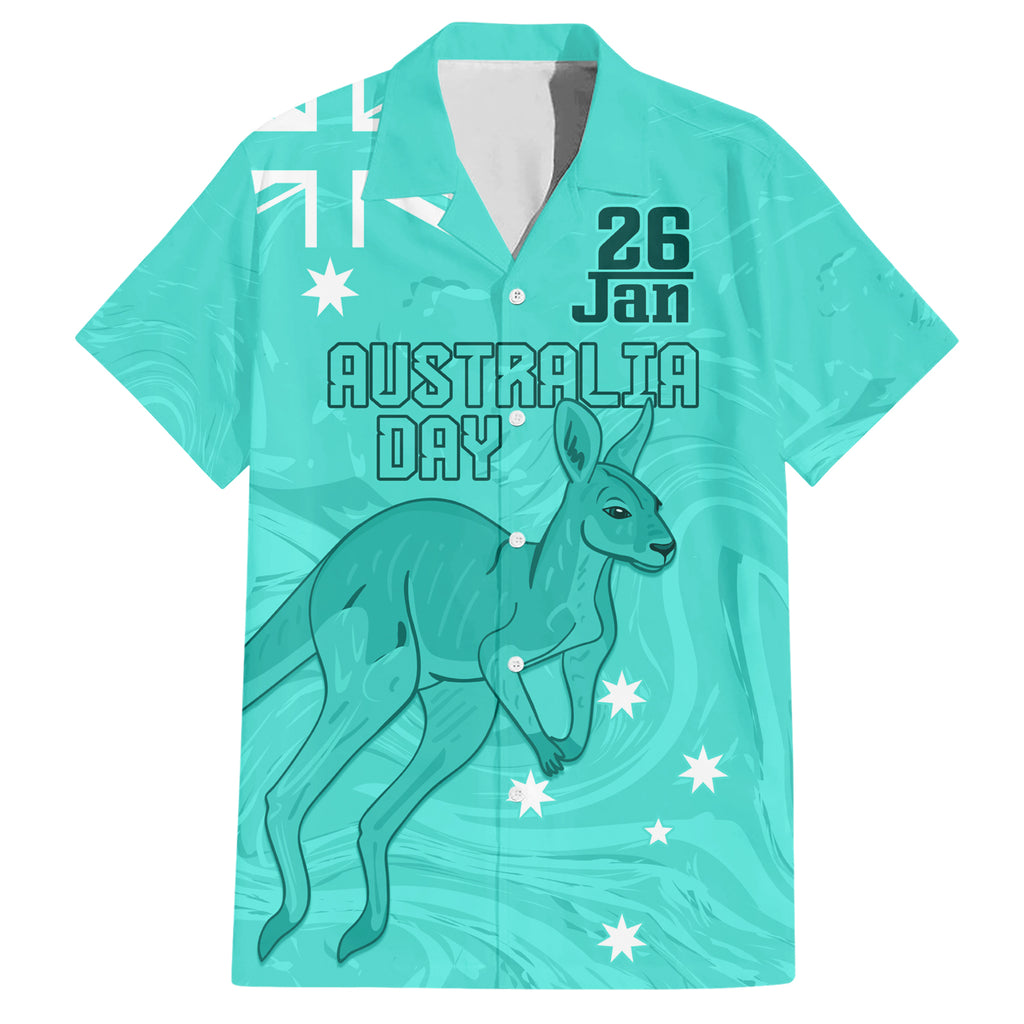 Personalised Matildas Australia Day Hawaiian Shirt Proud To Be Tillies Turquoise Version
