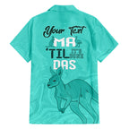 Personalised Matildas Australia Day Hawaiian Shirt Proud To Be Tillies Turquoise Version