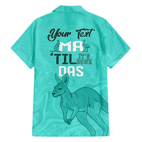 Personalised Matildas Australia Day Hawaiian Shirt Proud To Be Tillies Turquoise Version