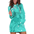 Personalised Matildas Australia Day Hoodie Dress Proud To Be Tillies Turquoise Version