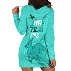 Personalised Matildas Australia Day Hoodie Dress Proud To Be Tillies Turquoise Version