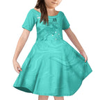 Personalised Matildas Australia Day Kid Short Sleeve Dress Proud To Be Tillies Turquoise Version