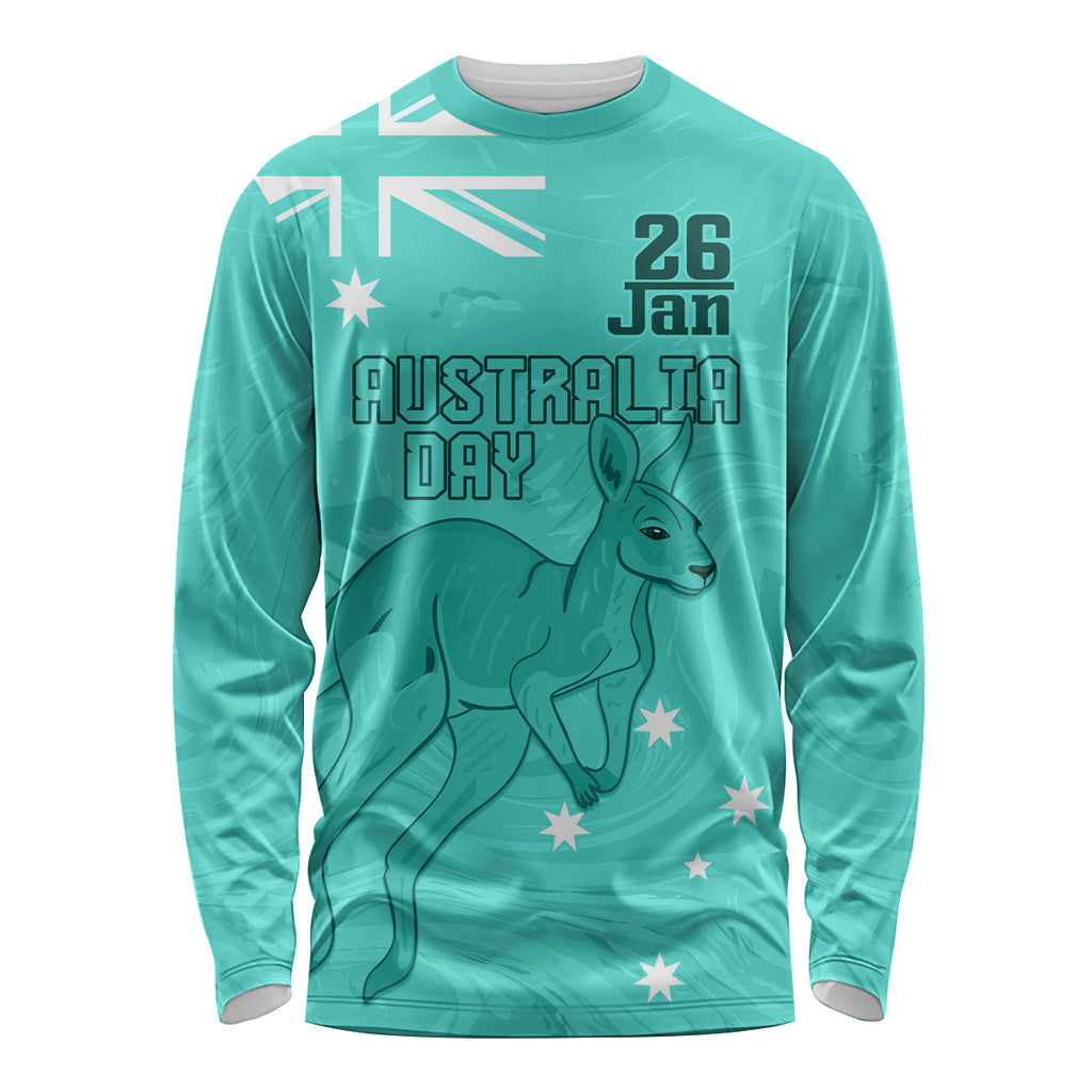 Personalised Matildas Australia Day Long Sleeve Shirt Proud To Be Tillies Turquoise Version