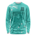 Personalised Matildas Australia Day Long Sleeve Shirt Proud To Be Tillies Turquoise Version