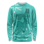 Personalised Matildas Australia Day Long Sleeve Shirt Proud To Be Tillies Turquoise Version