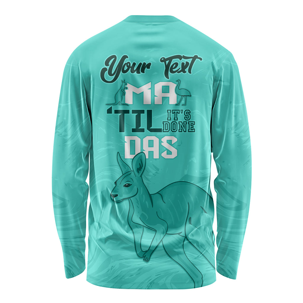 Personalised Matildas Australia Day Long Sleeve Shirt Proud To Be Tillies Turquoise Version