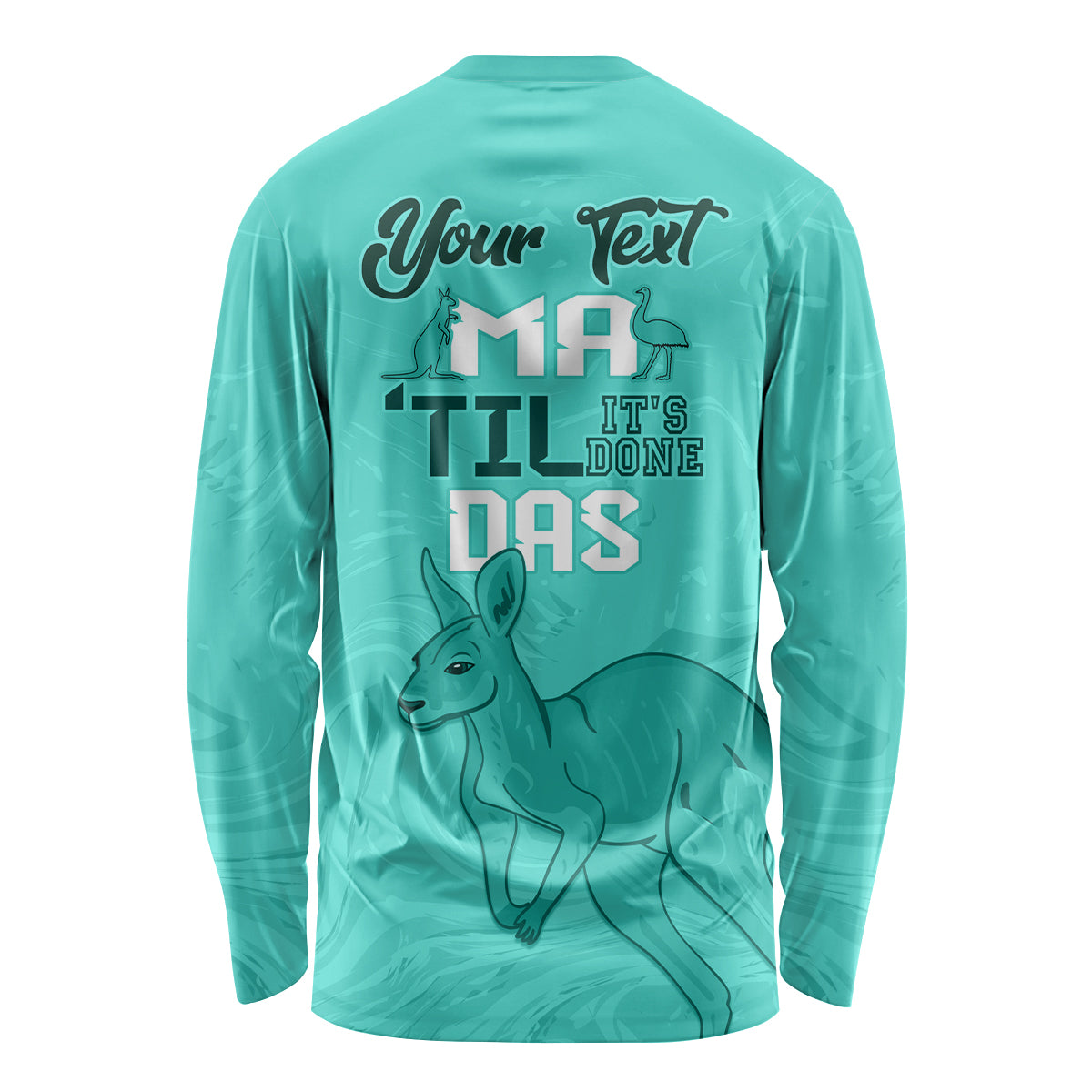 Personalised Matildas Australia Day Long Sleeve Shirt Proud To Be Tillies Turquoise Version