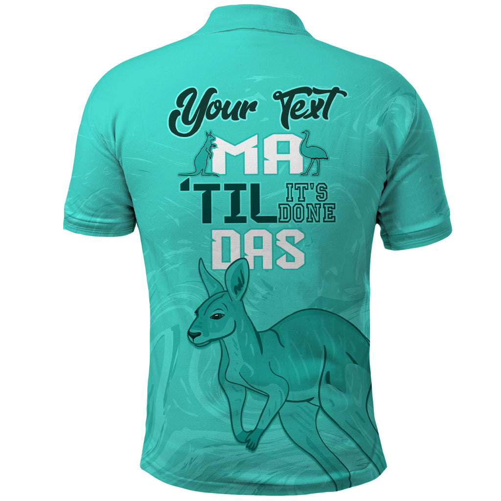 Personalised Matildas Australia Day Polo Shirt Proud To Be Tillies Turquoise Version