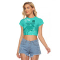 Personalised Matildas Australia Day Raglan Cropped T Shirt Proud To Be Tillies Turquoise Version