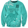 Personalised Matildas Australia Day Sweatshirt Proud To Be Tillies Turquoise Version