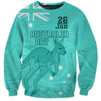 Personalised Matildas Australia Day Sweatshirt Proud To Be Tillies Turquoise Version