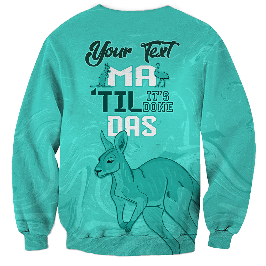 Personalised Matildas Australia Day Sweatshirt Proud To Be Tillies Turquoise Version