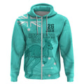 Personalised Matildas Australia Day Zip Hoodie Proud To Be Tillies Turquoise Version