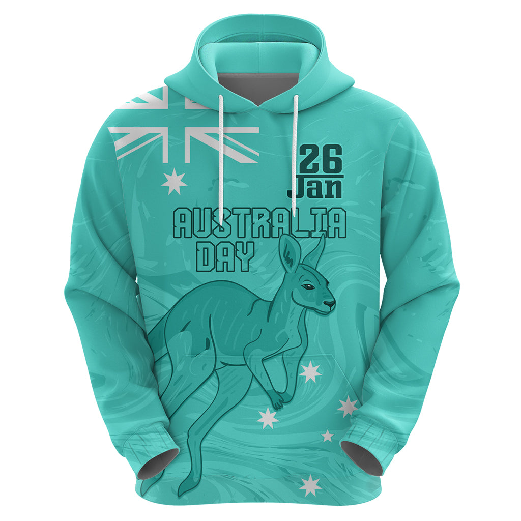 Personalised Matildas Australia Day Zip Hoodie Proud To Be Tillies Turquoise Version