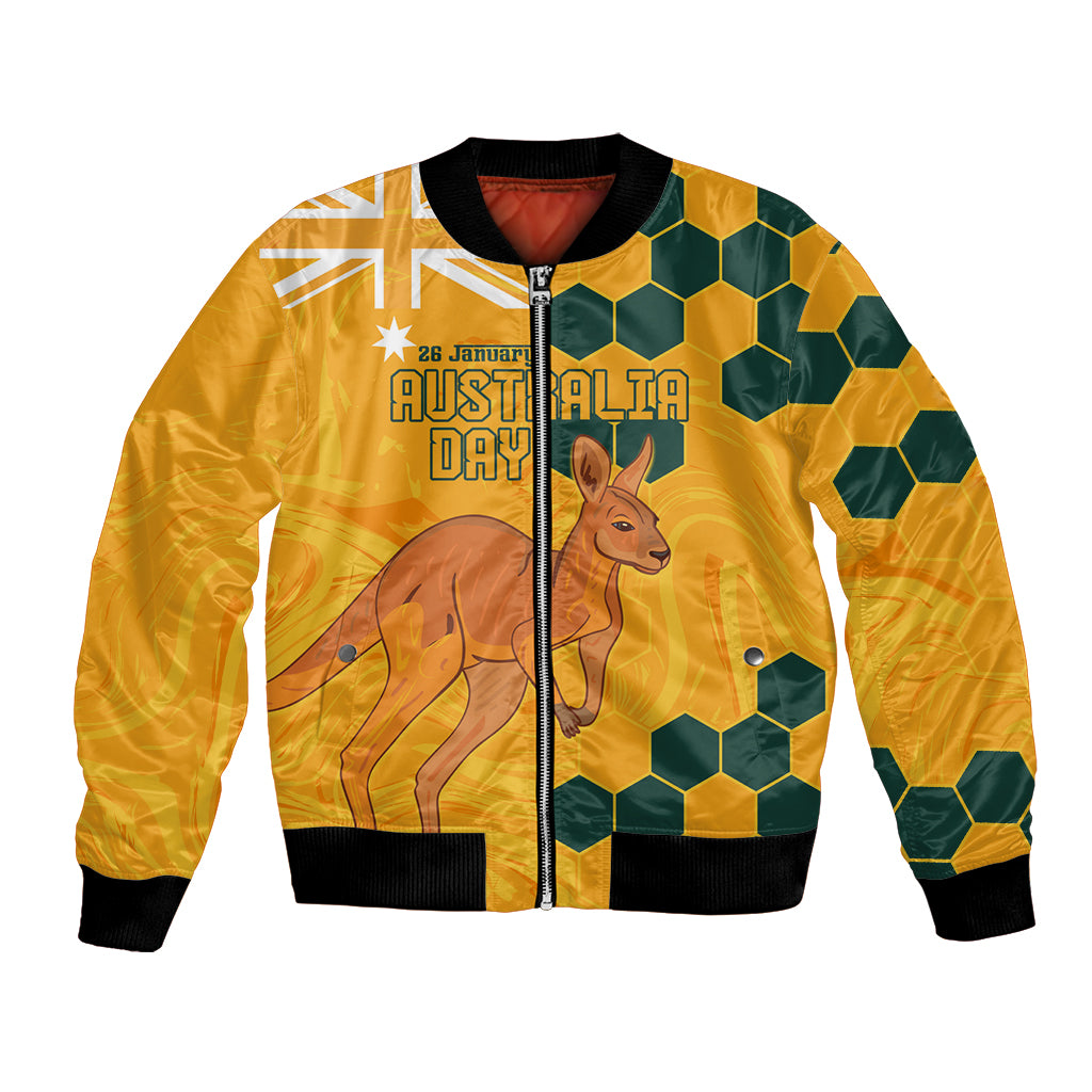 Custom Australia Day Soccer Socceroos Bomber Jacket We Are One And Free