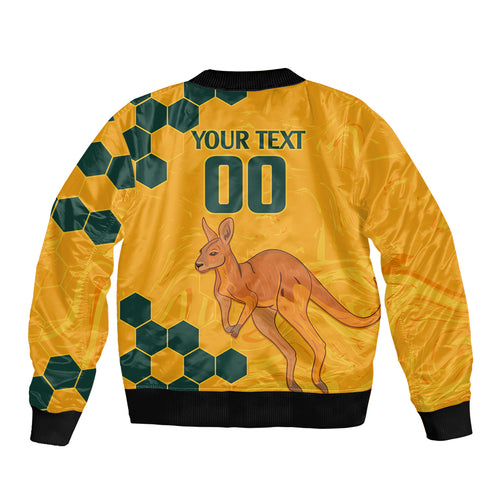Custom Australia Day Soccer Socceroos Bomber Jacket We Are One And Free