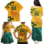 Custom Australia Day Soccer Socceroos Family Matching Puletasi and Hawaiian Shirt We Are One And Free