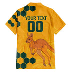 Custom Australia Day Soccer Socceroos Family Matching Short Sleeve Bodycon Dress and Hawaiian Shirt We Are One And Free