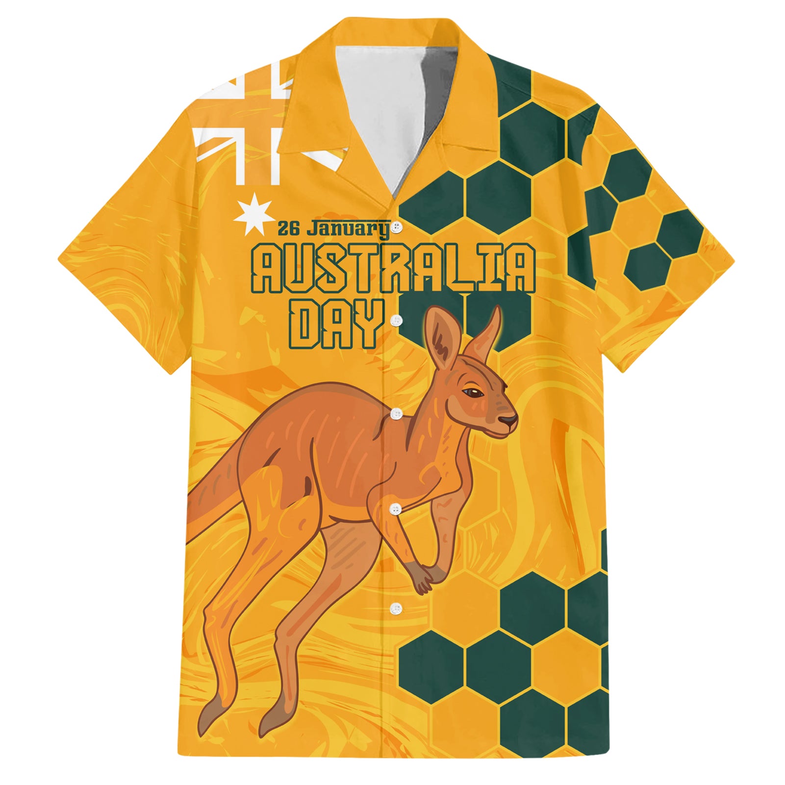 Custom Australia Day Soccer Socceroos Hawaiian Shirt We Are One And Free