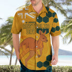 Custom Australia Day Soccer Socceroos Hawaiian Shirt We Are One And Free