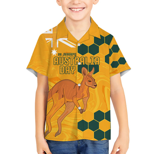 Custom Australia Day Soccer Socceroos Hawaiian Shirt We Are One And Free