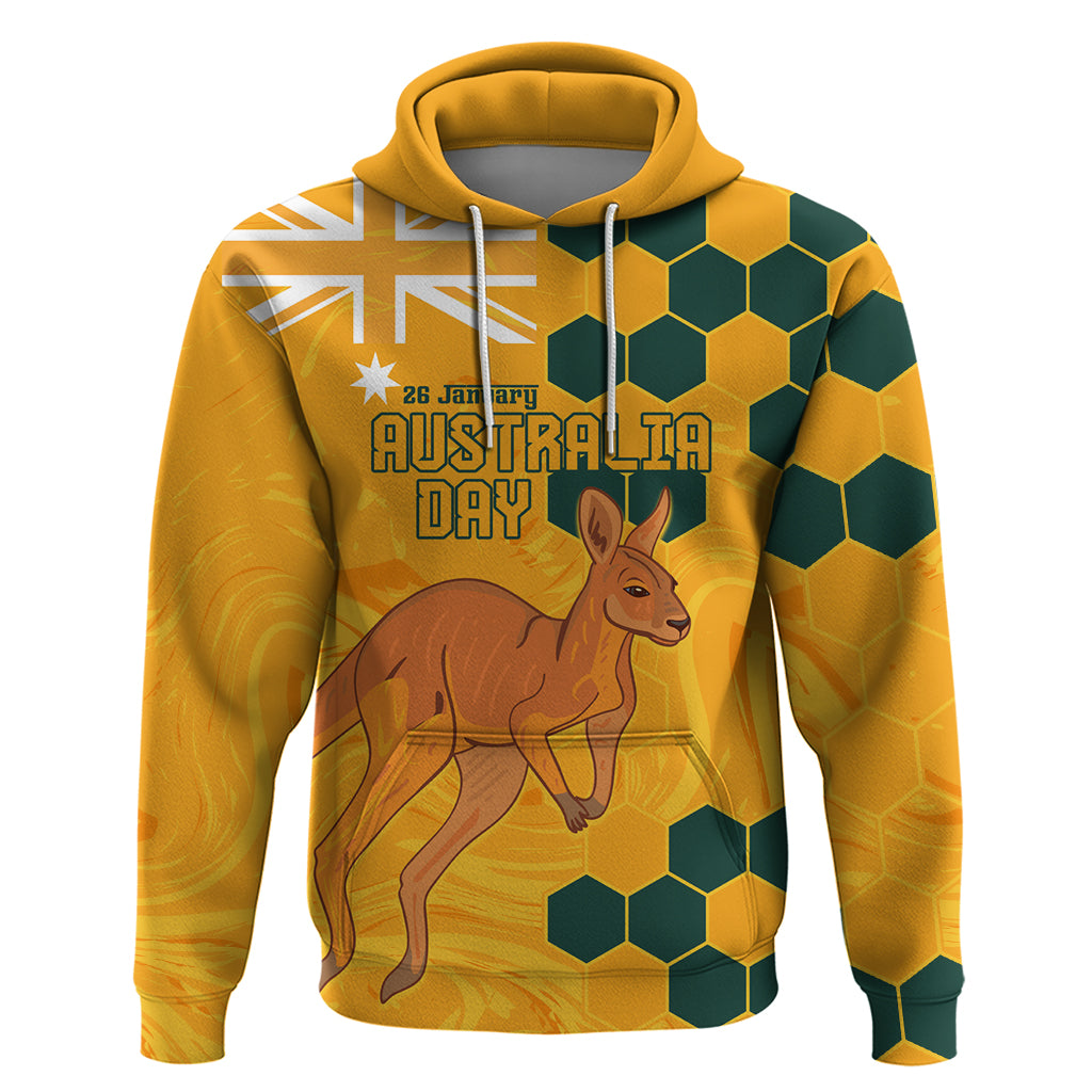 Custom Australia Day Soccer Socceroos Hoodie We Are One And Free