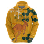 Custom Australia Day Soccer Socceroos Hoodie We Are One And Free
