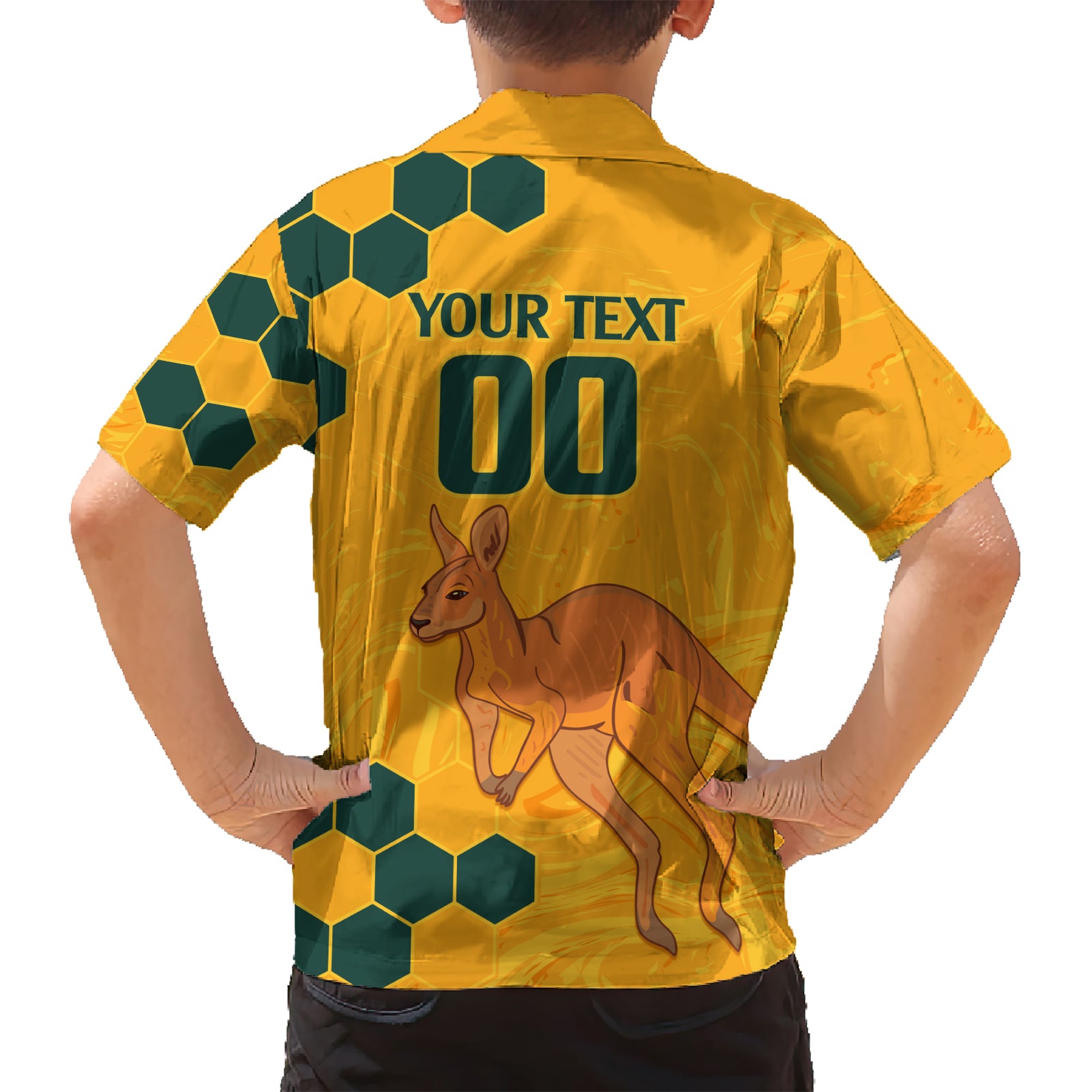 Custom Australia Day Soccer Socceroos Kid Hawaiian Shirt We Are One And Free