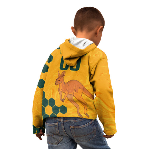 Custom Australia Day Soccer Socceroos Kid Hoodie We Are One And Free