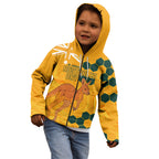 Custom Australia Day Soccer Socceroos Kid Hoodie We Are One And Free